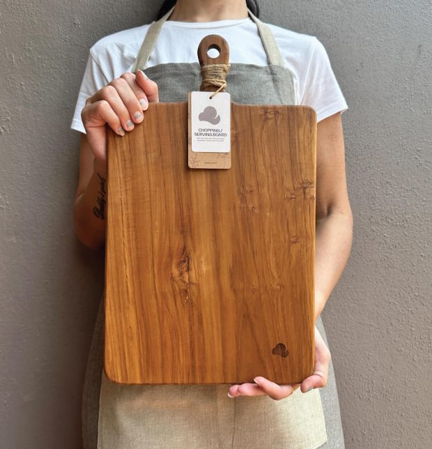 Organic Teak Wooden Chopping / Serving Board | Rectangle | 30 cm