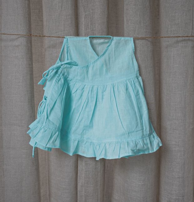 Cotton Plume Blue Wind Dress Baby Girl