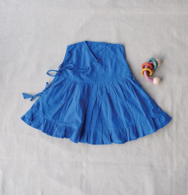 Cotton Princess Blue Wind Dress Baby Girl