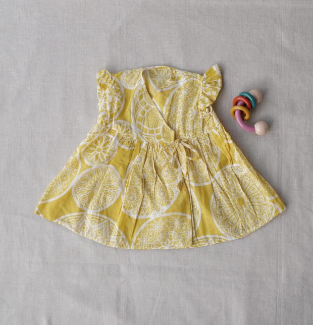 Cotton Dreamcatcher Yellow Bubble Dress Baby Girl
