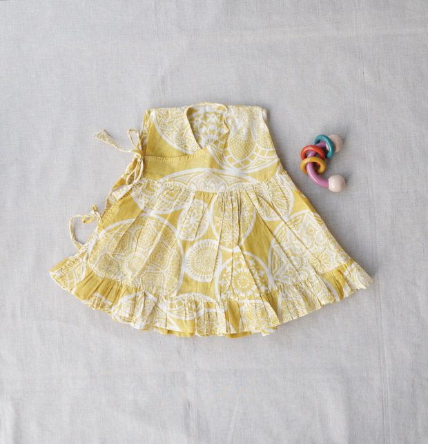 Cotton Dreamcatcher Yellow Wind Dress Baby Girl