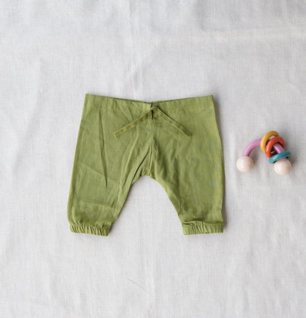 Herbal Green Cotton Baby Pants