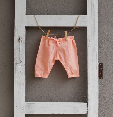 Papaya Peach Cotton Baby Pants