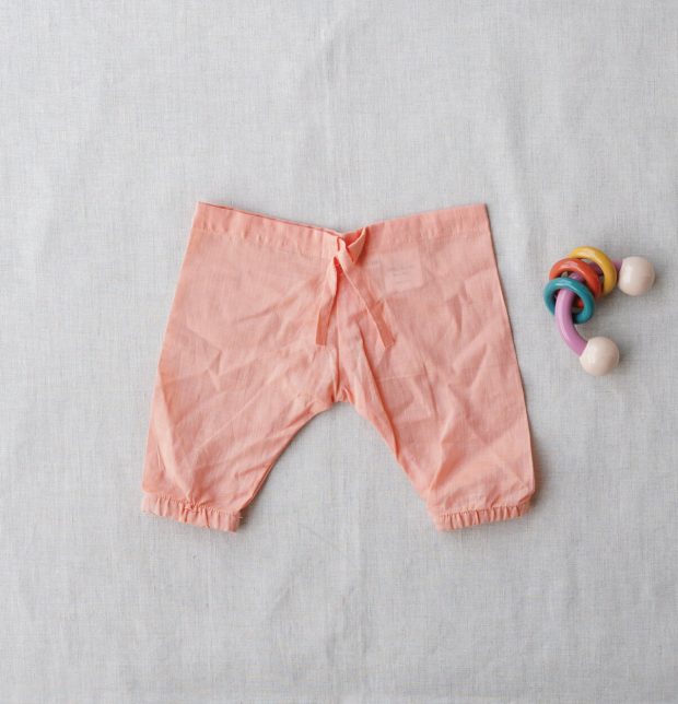 Papaya Peach Cotton Baby Pants