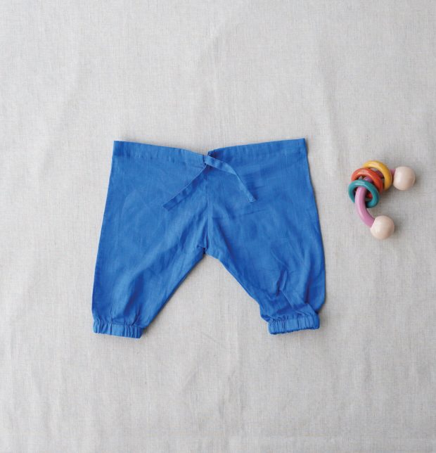 Princess Blue Cotton Baby Pants