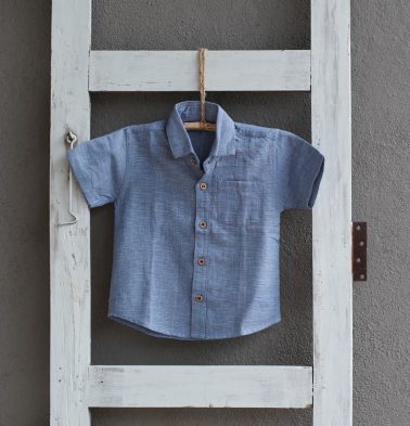 Pin Stripe Blue Baby Boy Shirt