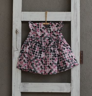 Cotton Retro Pink Bubble Dress Baby Girl
