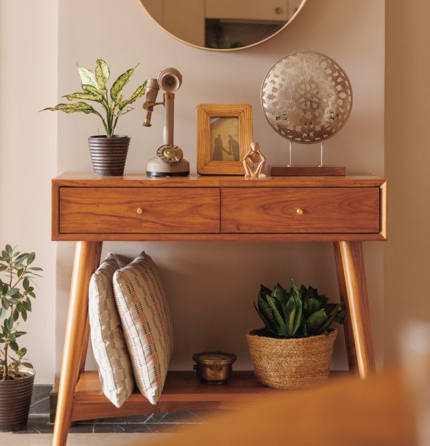 Solid Teak Wood Console Table
