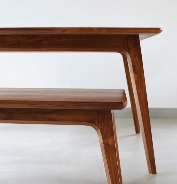 Solid Teak Wood Rectangular Dining Table