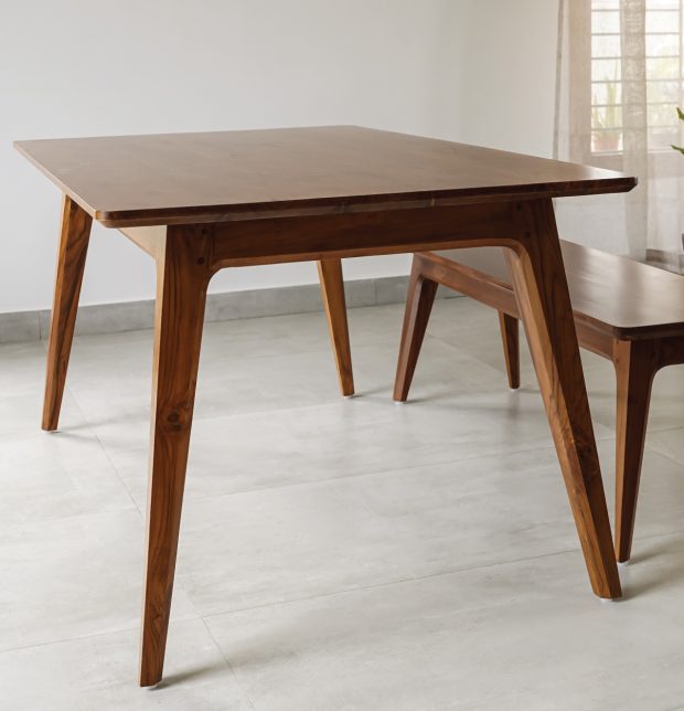 Solid Teak Wood Rectangular Dining Table