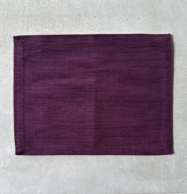 Handwoven Textura Cotton Table Mats Damson Purple- Set of 6