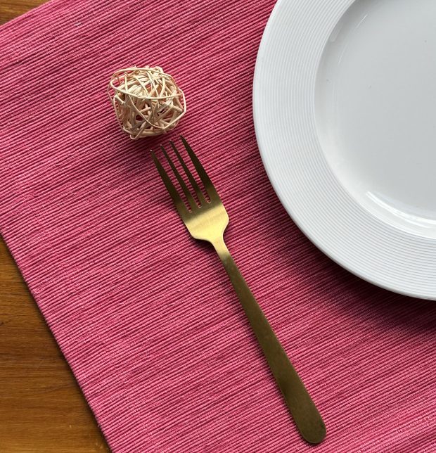 Handwoven Textura Cotton Table Mats Desert Rose- Set of 6