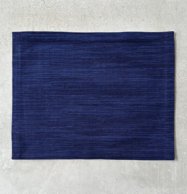 Handwoven Textura Cotton Table Mats Twilight Blue- Set of 6
