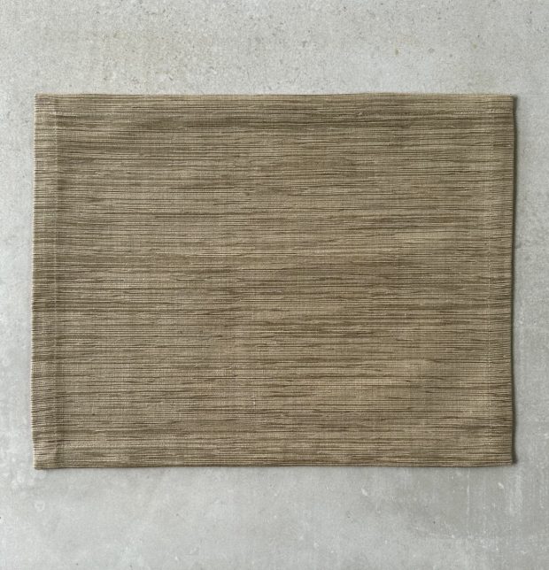Handwoven Textura Cotton Table Mats Warm Sand- Set of 6