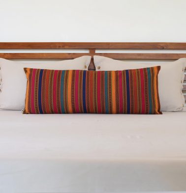 Vintage Weave Lumbar Cotton Cushion Cover Multicolor – 14″ x 36″