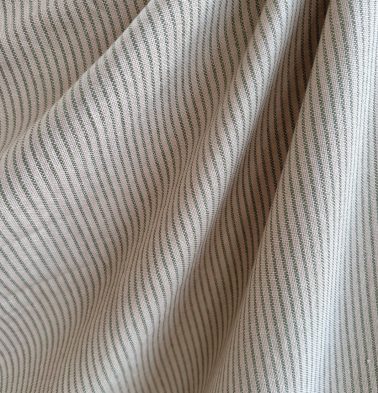 Fine Stripes Cotton Fabric Green