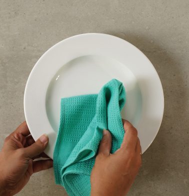 Honeycomb Cotton Dish Towel Turquoise Blue