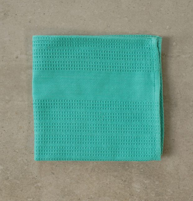 Honeycomb Cotton Dish Towel Turquoise Blue