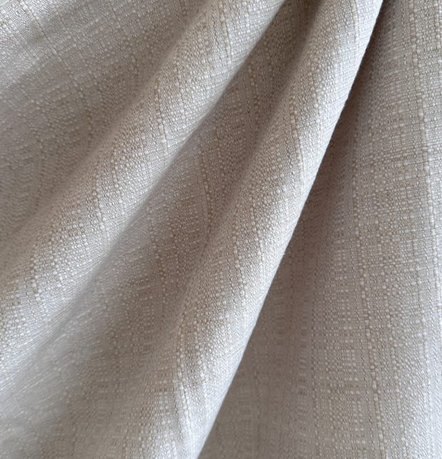 Customizable Curtain, Panama Weave Cotton - Creamy white