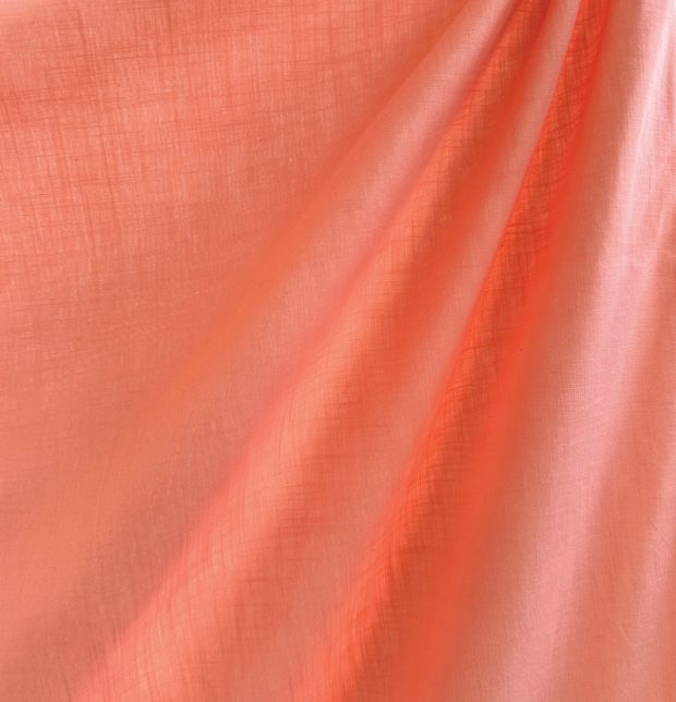 Customizable Sheer Curtain, Slub Cotton - Papaya Peach