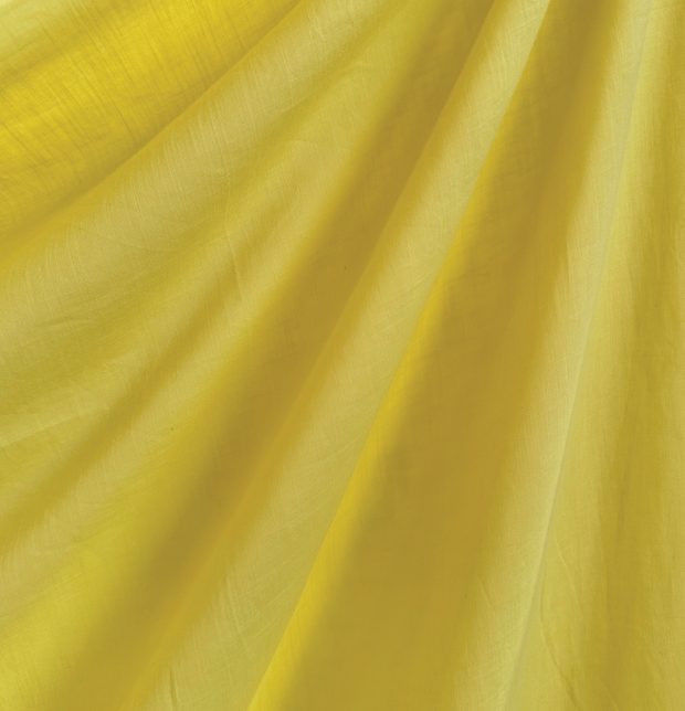 Customizable Sheer Curtain, Slub Cotton - Lemon Green
