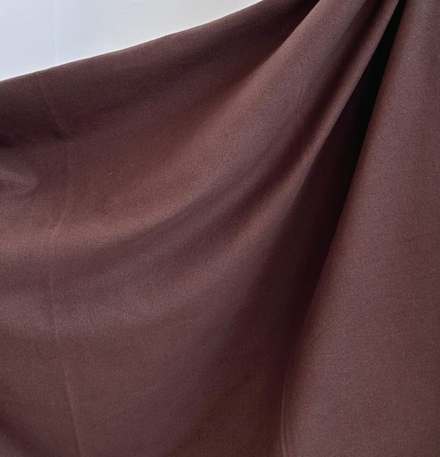 Solid Cotton Curtain Cocoa Brown