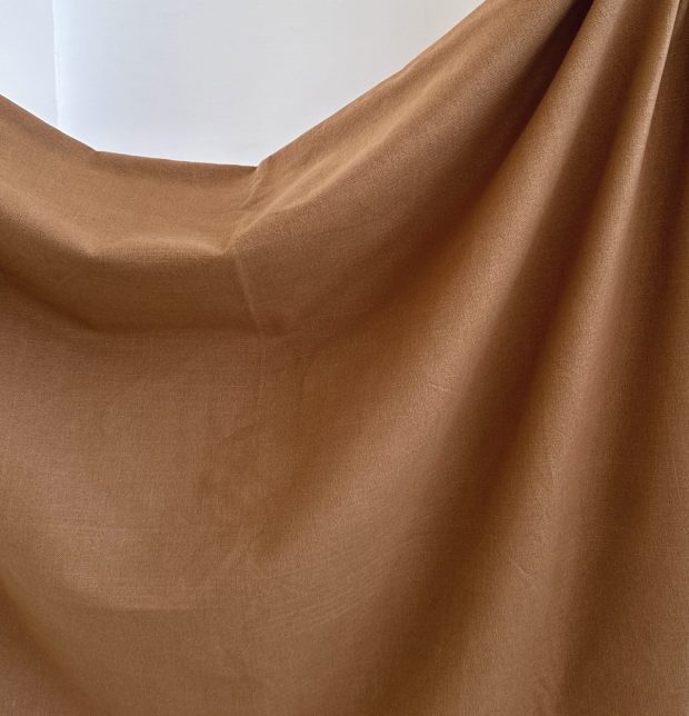 Customizable Curtain, Solid Cotton - Tan Brown