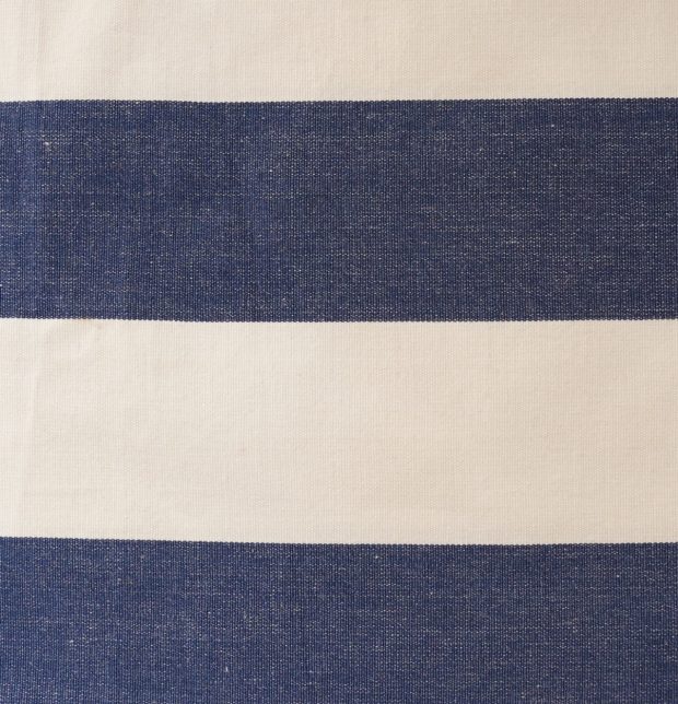 Cabana Stripes Cotton Table Runner Blue/White