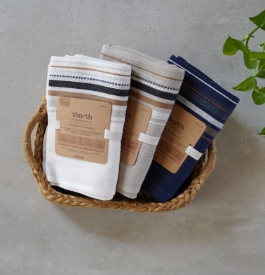 White & Blue Thorth | Premium Cotton Bath Towel | Combo of 3