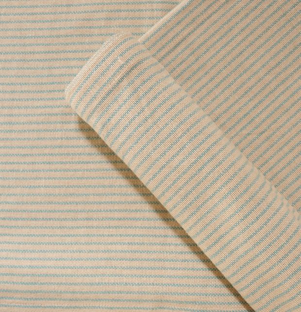 Fine Stripes Cotton Table Runner Teal Blue