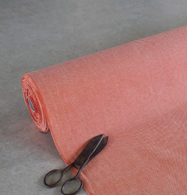 Chambray Cotton Fabric Melon Orange