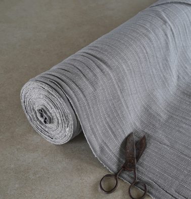 Panama Weave Cotton Fabric Ash Grey