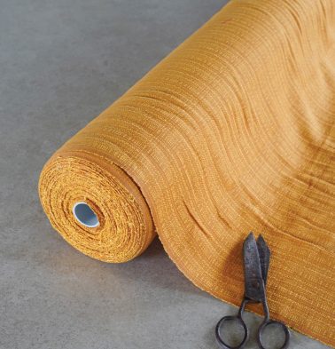 Panama Weave Cotton Fabric Golden Glow