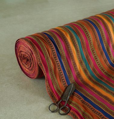 Vintage Weave Cotton Fabric Multi-color