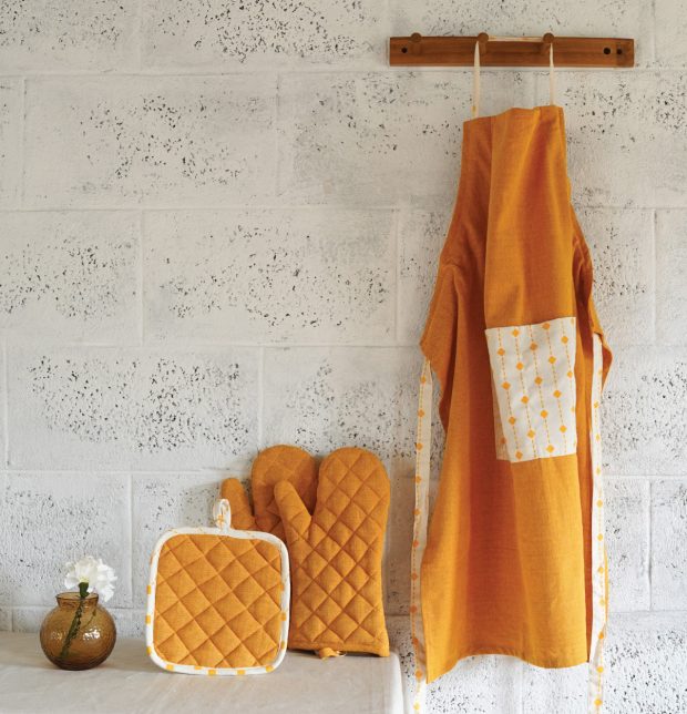 Chambray Cotton Kitchen Essentials Combo Sunflower Yellow