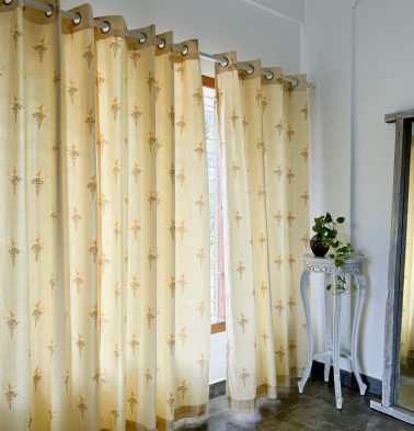 Nirvaanya Cotton Curtain – Konna –  Almond