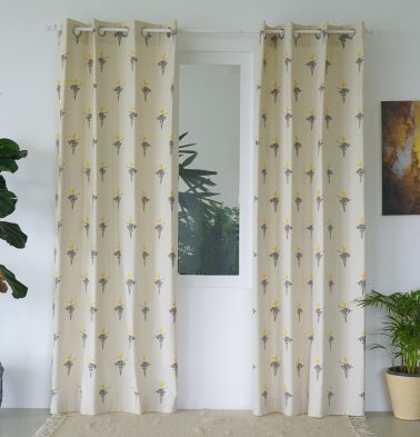 Customizable Curtain, Cotton – Nirvaanya Konna- Birch Beige