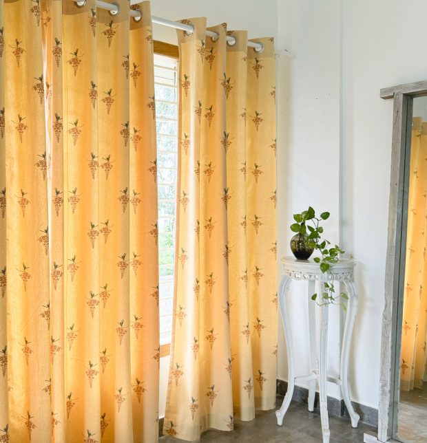 Nirvaanya Cotton Curtain - Konna - Golden Fleece