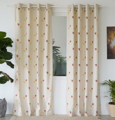 Customizable Curtain, Cotton – Nirvaanya Sparrow – Birch Beige