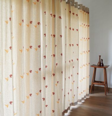 Nirvaanya Cotton Curtain – Sparrow – Birch Beige