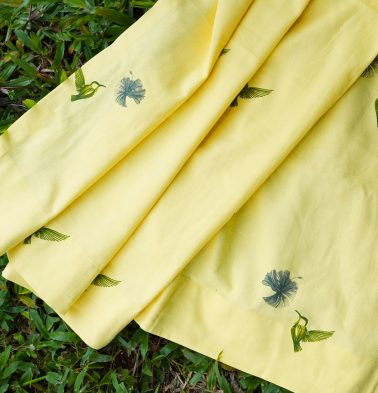 Nirvaanya Cotton Fabric – Sparrow – Popcorn Yellow