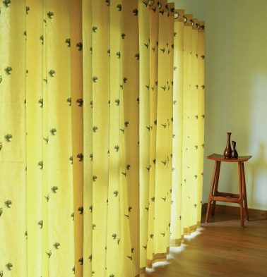 Nirvaanya Cotton Curtain – Sparrow – Popcorn Yellow