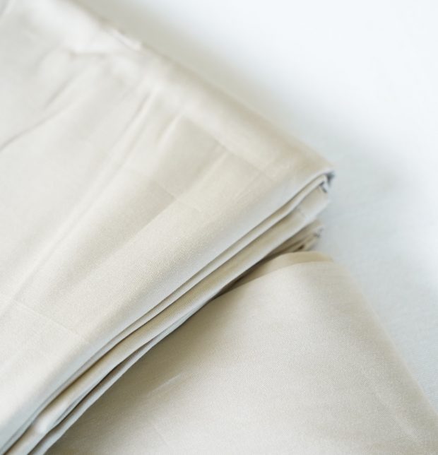 Solid Cotton Beige- Fitted Bedsheet