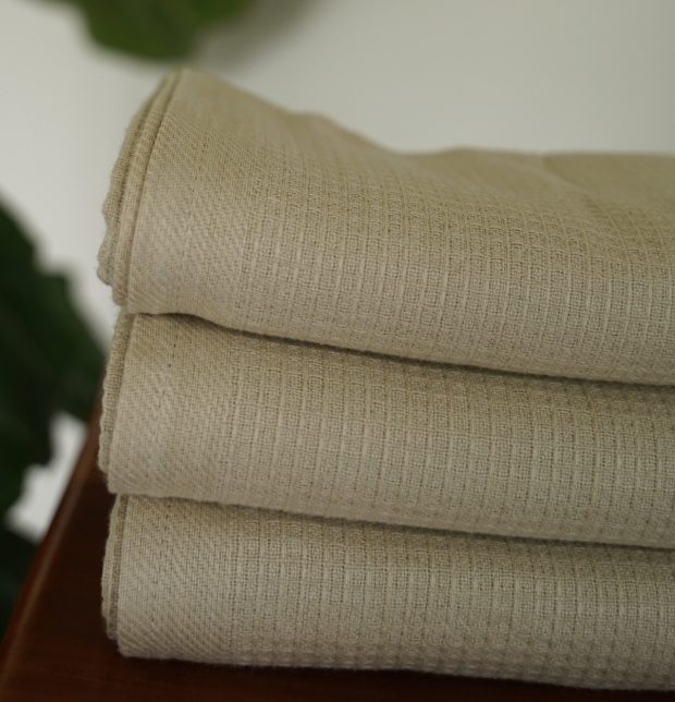 Honeycomb Cotton Bath towels Pearl Beige