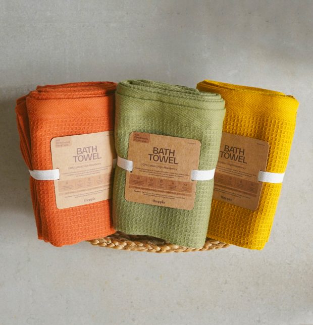 Radiant Honey Comb bath towel  | Combo of 3