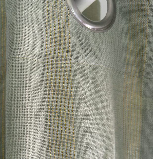 Zari Stripes Cotton Curtain Desert Sage