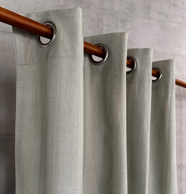 Zari Stripes Cotton Curtain Desert Sage