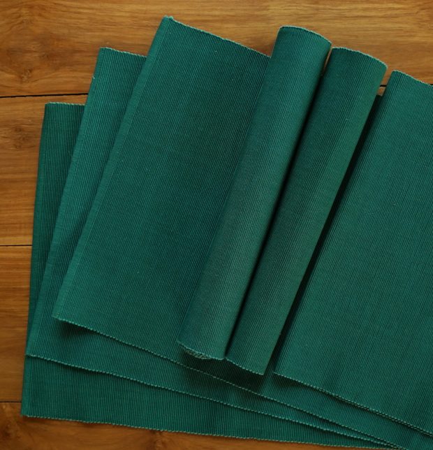 Handwoven Pine Green Tablemats & Ikat Napkin Set – Gift Bag