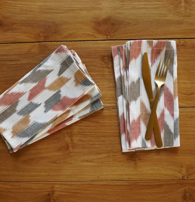 Handwoven Pine Green Tablemats & Ikat Napkin Set – Gift Bag