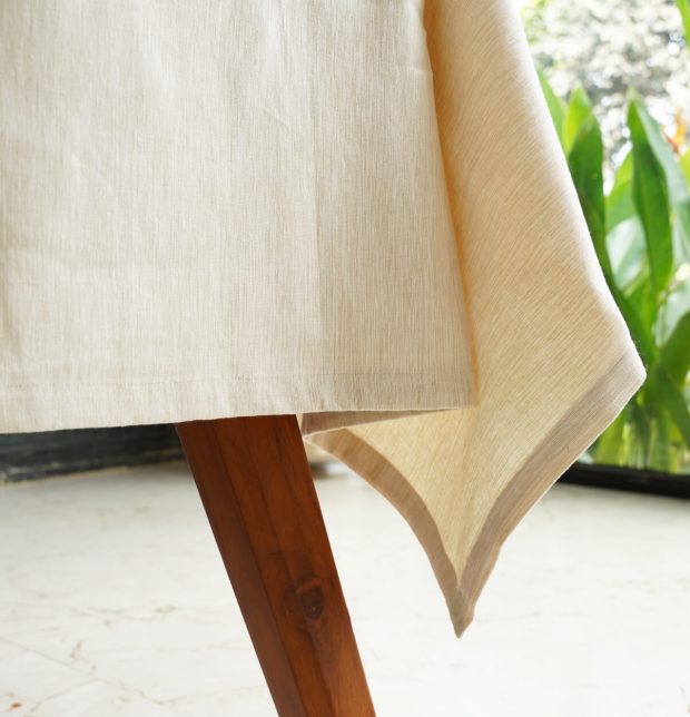 Textura Cotton Table Cloth Fog Beige